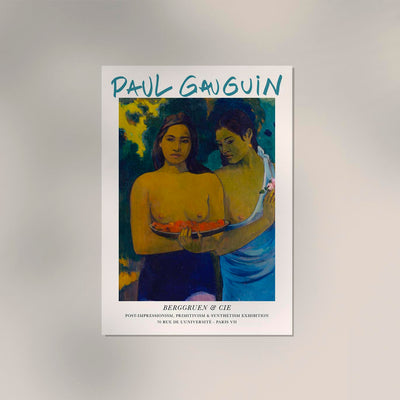 Two Tahitian Women by Paul Gauguin Exhibition Poster – Art Print Berlin