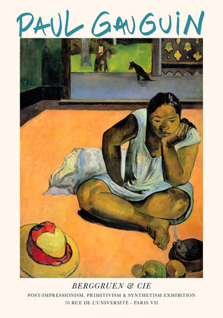 Brooding Woman – Paul Gauguin | Exhibition Poster | Fine Art