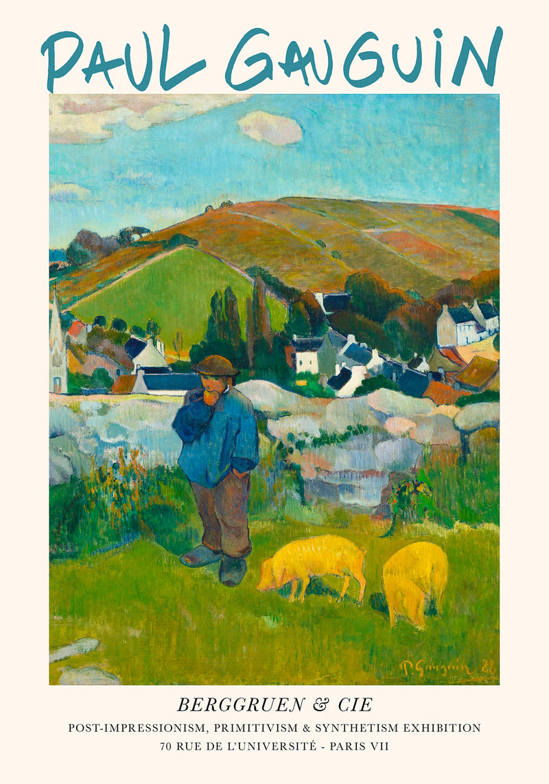 The Swineherd by Paul Gauguin Exhibition Poster – Kunstdruck Fine Art — Ansicht 3
