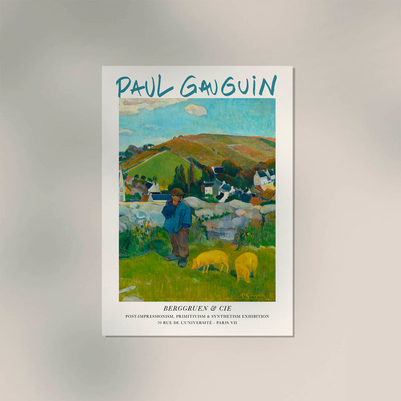 The Swineherd by Paul Gauguin Exhibition Poster – Kunstdruck Fine Art — Ansicht 2