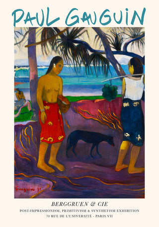 I Raro Te Oviri (Under the Pandanus) – Exhibition Poster by Paul Gauguin | UV-beständig | Premium Kunstdruck aus Berlin