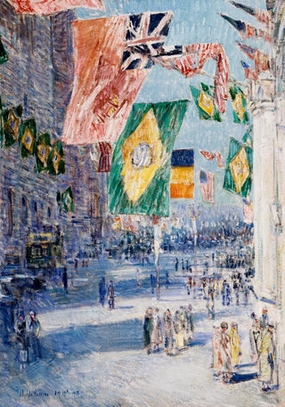 Avenue of the Allies: Brazil, Belgium (1918) by Frederick Childe Hassam