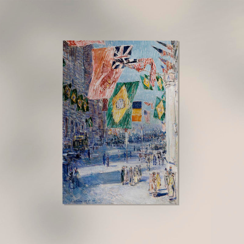 Avenue of the Allies: Brazil, Belgium (1918) by Frederick Childe Hassam – Kunstdruck — Ansicht 3
