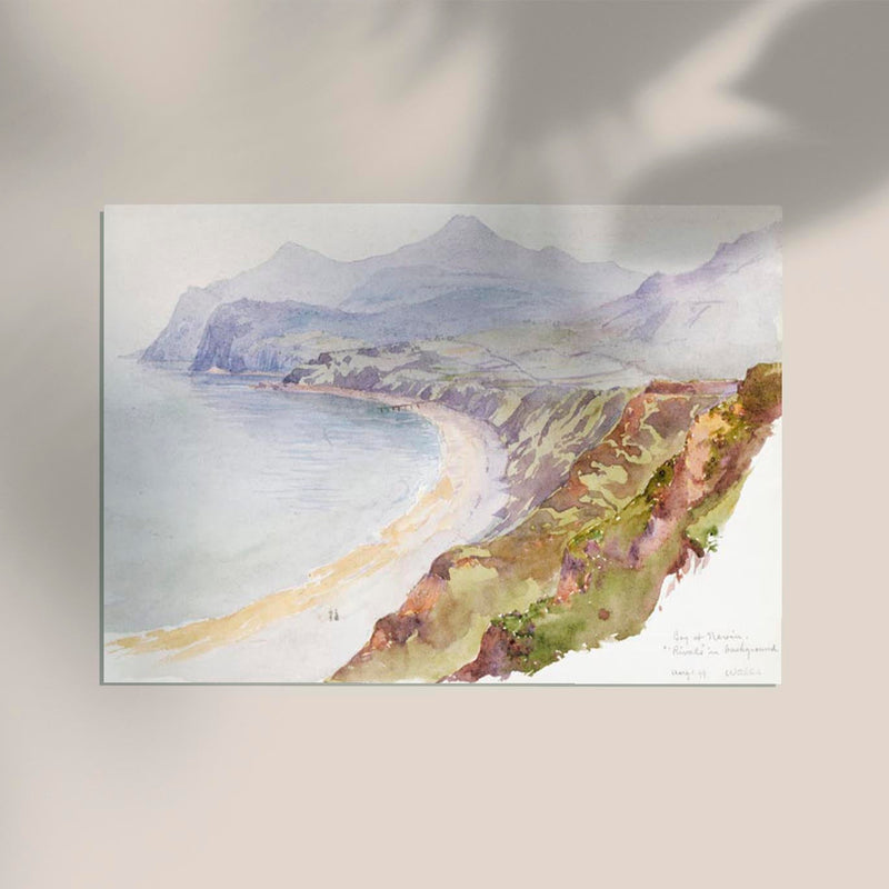 Bay at Nevin, Wales by George Elbert Burr – Kunstdruck Poster — Ansicht 3