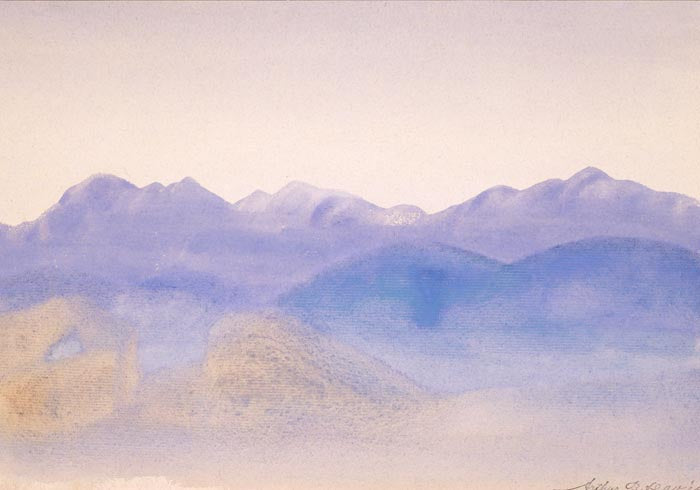 Blue Mist Poster – Watercolor Impressionism by Arthur B Davies — Ansicht 4