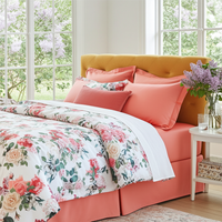 Duvet Cover Set Lilac & Rose – 100% Mercerized Cotton, Swiss Satin 300 TC, Easy Care — Ansicht 7