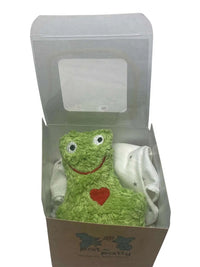 Bio Schmusetuch Frosch Maigrün – 45×45 cm, Bio-Baumwolle, personalisierbar — Ansicht 2