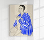 Blue striped shirt Art Print – Fine Art Print Minimal Modern