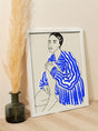 Sale: Blue Striped Shirt A3 Size Fine Art Print – Hand-Printed Berlin