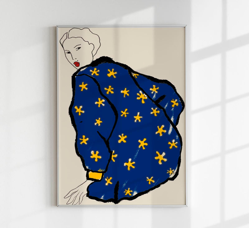 Blue Pullover Art Print – Patroa Studio Kunstdruck Berlin — Patroa Studio