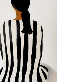 Black Striped Shirt Art Print – Fine Art Poster A3 bis A0 — Ansicht 3