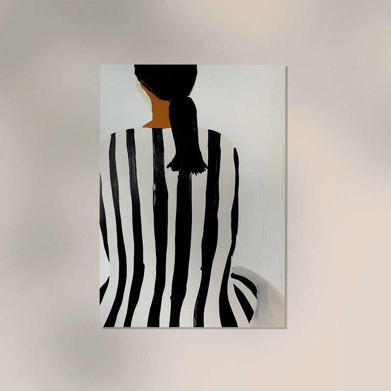 Black Striped Shirt Art Print – Fine Art Poster A3 bis A0 — Ansicht 2