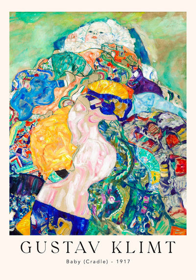 Baby (Cradle) by Gustav Klimt Exhibition Poster – Fine Art Print Art Nouveau