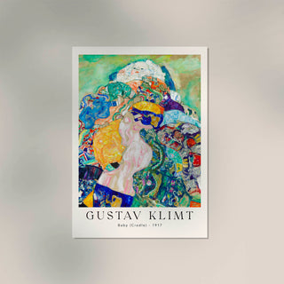 Baby (Cradle) by Gustav Klimt Exhibition Poster – Fine Art Print | Jugendstil | UV‑resistent