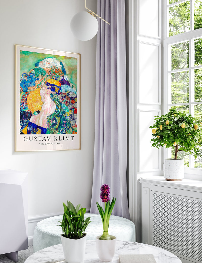 Baby (Cradle) by Gustav Klimt Exhibition Poster – Fine Art Print Art Nouveau — Ansicht 2