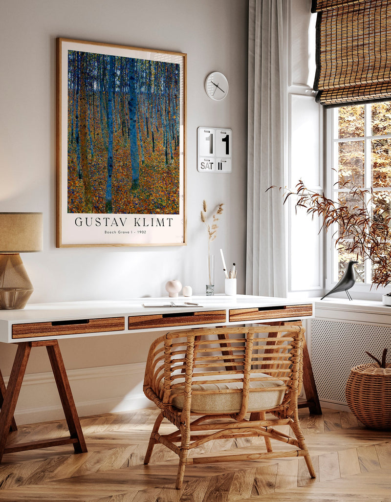 Beech Grove by Gustav Klimt Exhibition Poster – Fine Art Paper oder Canvas — Ansicht 2
