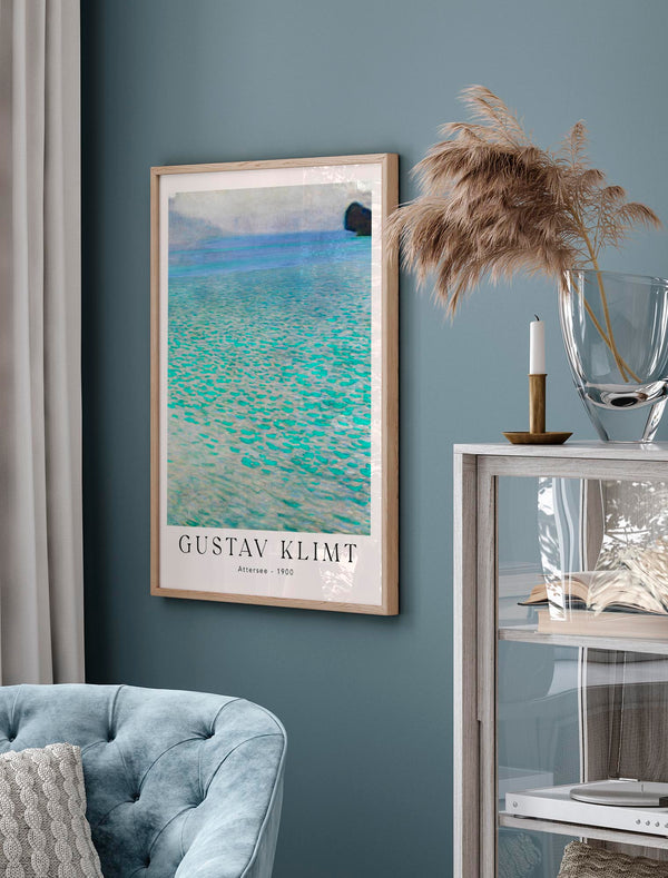 Attersee by Gustav Klimt Exhibition Poster – Fine Art Print Art Nouveau