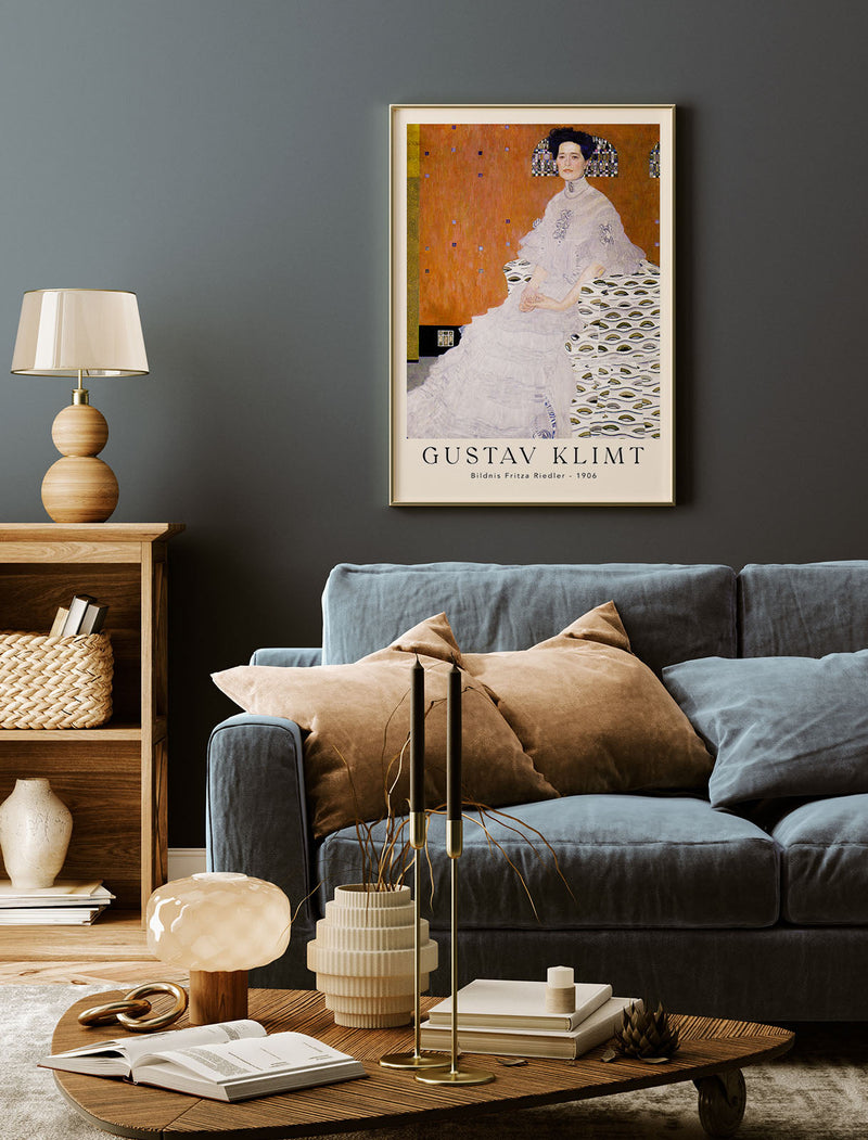 Portrait of Fritza Riedler by Gustav Klimt Exhibition Poster – Fine Art Print — Ansicht 2