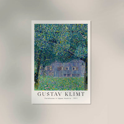Farmhouse in Upper Austria Poster von Gustav Klimt – Klassische Kunstdrucke in A3–A0