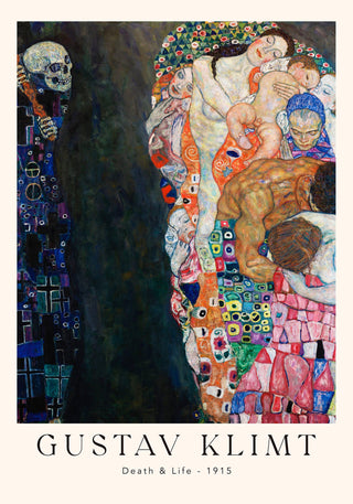 Death and Life – Gustav Klimt Exhibition Poster | Fine Art Print | Allegorische Jugendstilkunst