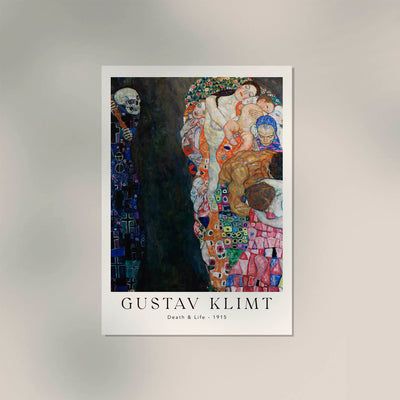 Death and Life - Gustav Klimt Exhibition Poster | Fine Art Print | Allegorical Art Nouveau Art