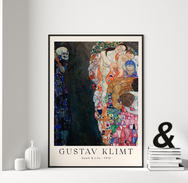 Death and Life - Gustav Klimt Exhibition Poster | Fine Art Print | Allegorical Art Nouveau Art
