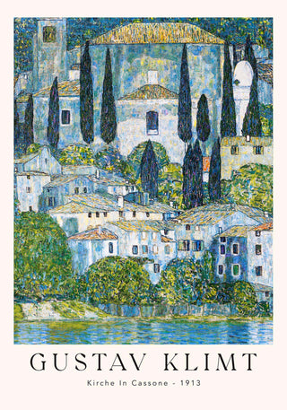 Kirche in Cassone – Fine Art | Canvas | Gustav Klimt Exhibition Poster