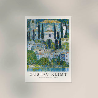 Kirche in Cassone – Fine Art | Canvas | Gustav Klimt Exhibition Poster
