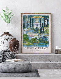 Kirche in Cassone – Fine Art Canvas Poster | Gustav Klimt Ausstellungsdruck — Ansicht 2