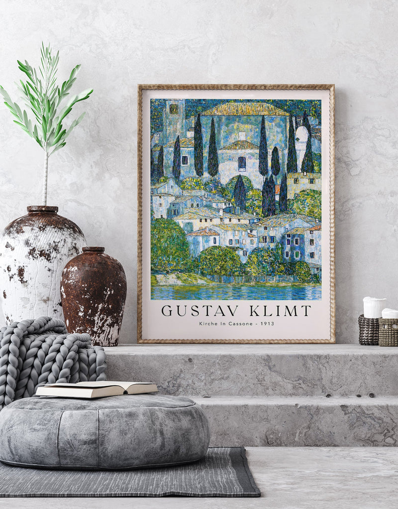 Kirche in Cassone – Fine Art Canvas Poster | Gustav Klimt Ausstellungsdruck — Ansicht 2
