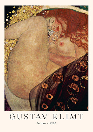 Danae – Gustav Klimt Exhibition Poster | Fine Art Print | Symbolistisches Porträt