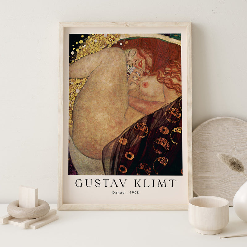 Danae – Gustav Klimt Exhibition Poster | Fine Art Print | Symbolist Portrait — Ansicht 2