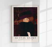 Dame – Gustav Klimt Exhibition Poster | Fine Art Print | Jugendstil-Porträt — Ansicht 1