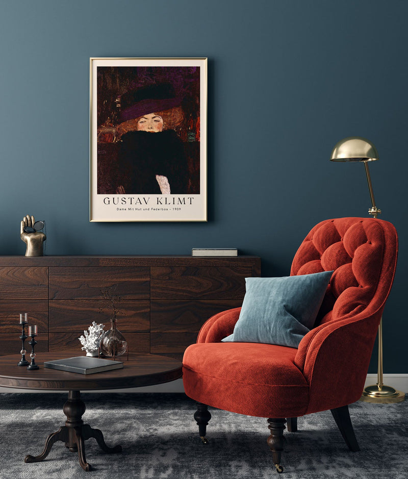 Dame – Gustav Klimt Exhibition Poster | Fine Art Print | Jugendstil-Porträt — Ansicht 2
