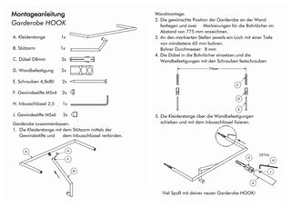 HOOK – Minimalistische Wandgarderobe | Edelstahl | Siqual Design