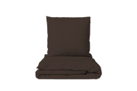 Duvet Cover Set Plain Chocolate 100% Cotton Sateen 300 TC Easy Iron — Ansicht 3