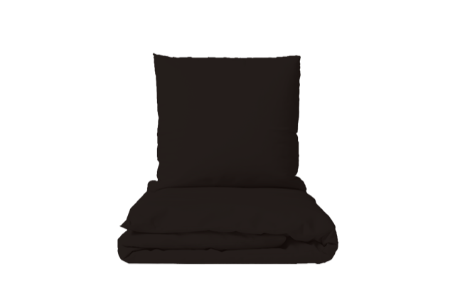 Bed linen set Nero plain 100% mercerized cotton Swiss satin 300 TC easy-care — Ansicht 3