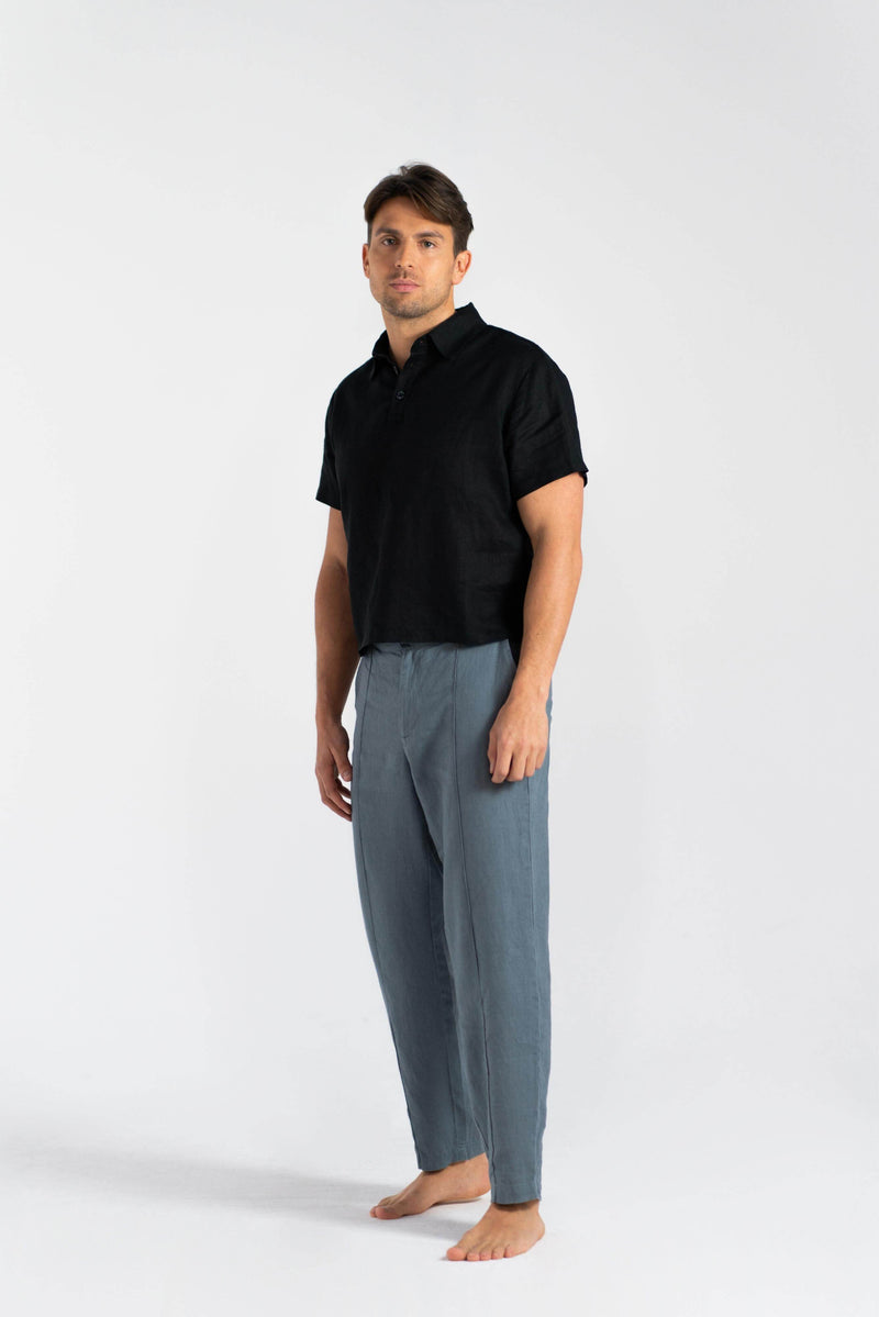 Linen Trousers – 100% Linen | Home Office Comfort | Stylish & Breezy — HACOY