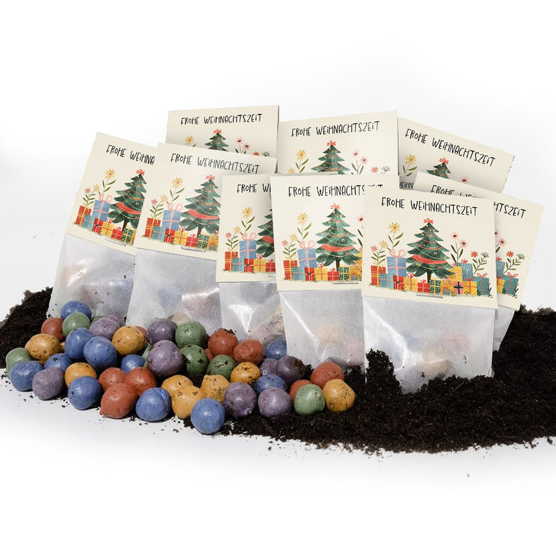 10x5 Flower Marbles in a "Merry Christmas" Bag – Handmade in Germany — Ansicht 5