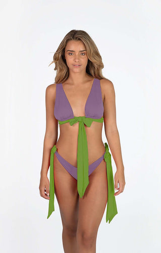Dual Bikini – Zweifarbig | High Cut | Triangle‑Top