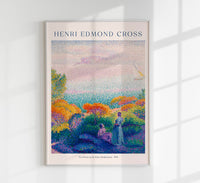 Two Women by Shore by Henri-Edmond Cross Exhibition Poster – Pointillismus Fine Art — Ansicht 1