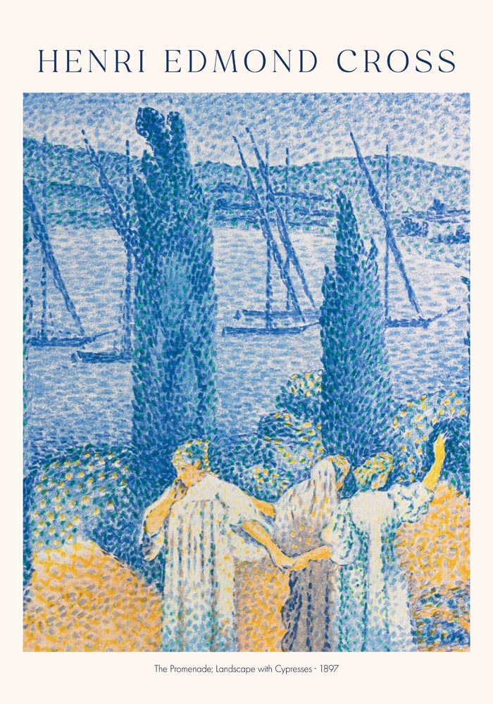 The Promenade, Landscapes with Cypresses – Fine Art Poster UV-beständig — Ansicht 3