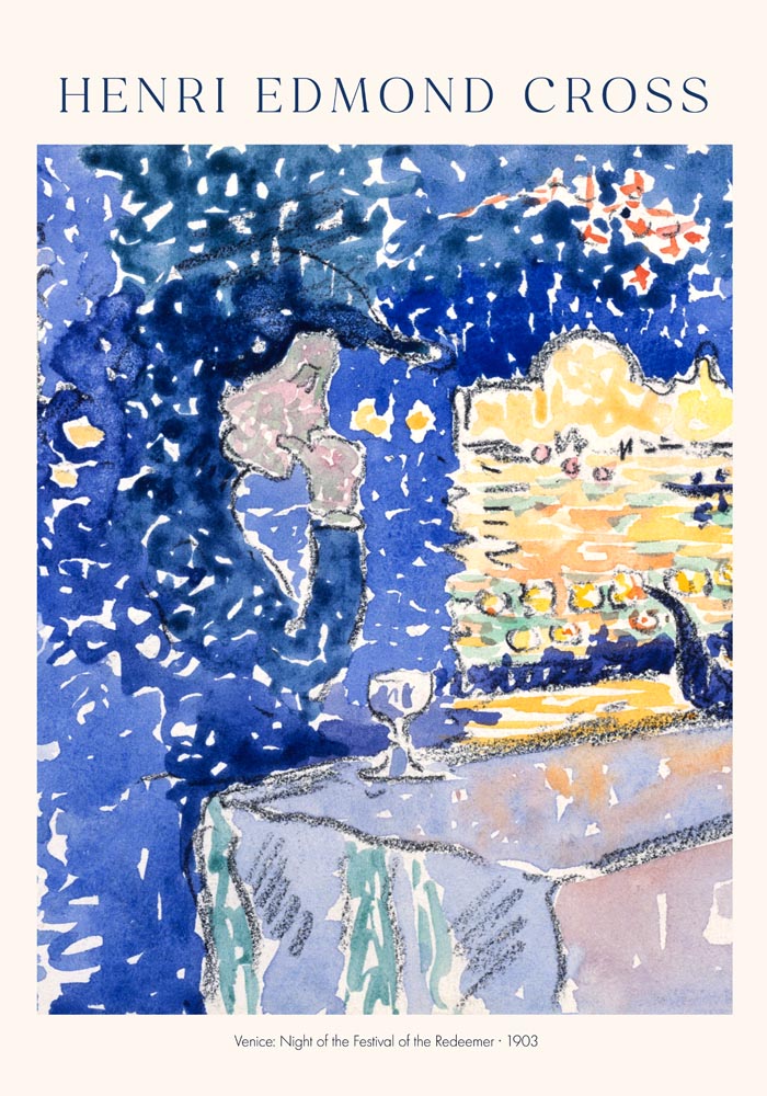 Night of the Festival of the Redeemer Poster – Henri Edmond Cross Art Print — Ansicht 3
