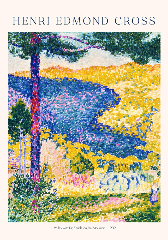 Valley with Fir Shade on the the Mountain – Henri Edmond Cross Art Print | UV-resistant | Neo-Impressionism — Ansicht 3