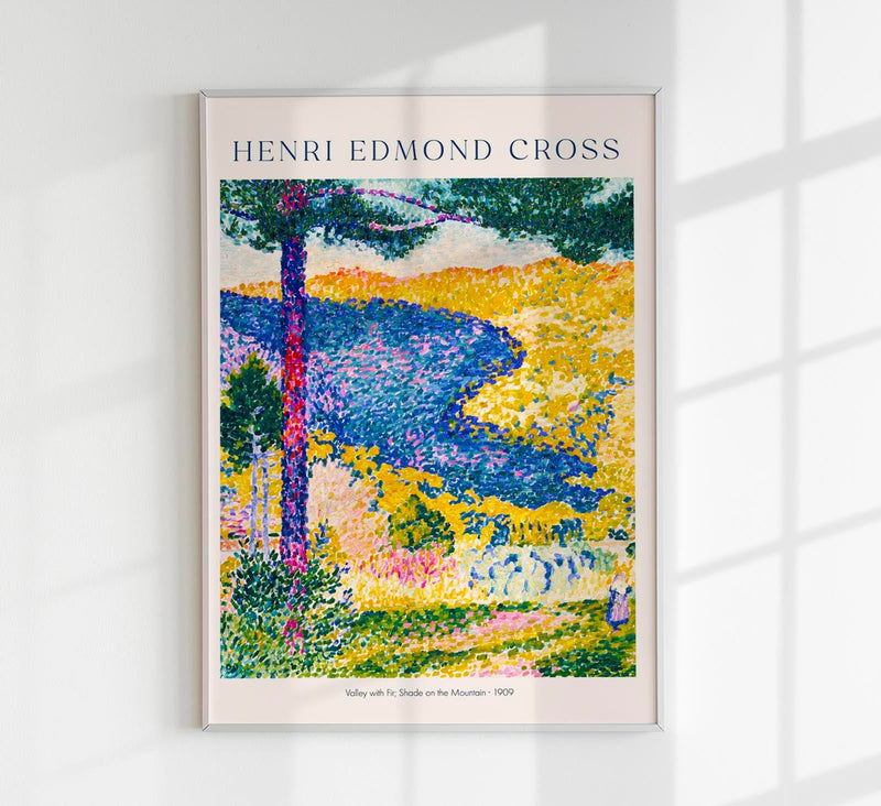 Valley with Fir Shade on the the Mountain – Henri Edmond Cross Art Print | UV-resistant | Neo-Impressionism — Patroa Studio
