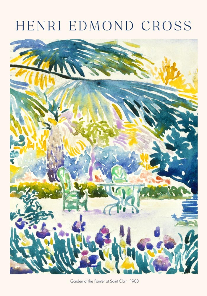 Garden of the Painter by Henri Edmond Cross Exhibition Poster – Neoimpressionistischer Garten Fine Art Print — Ansicht 3