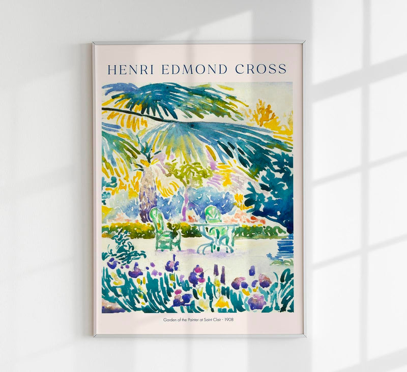 Garden of the Painter by Henri Edmond Cross Exhibition Poster – Neoimpressionistischer Garten Fine Art Print — Patroa Studio