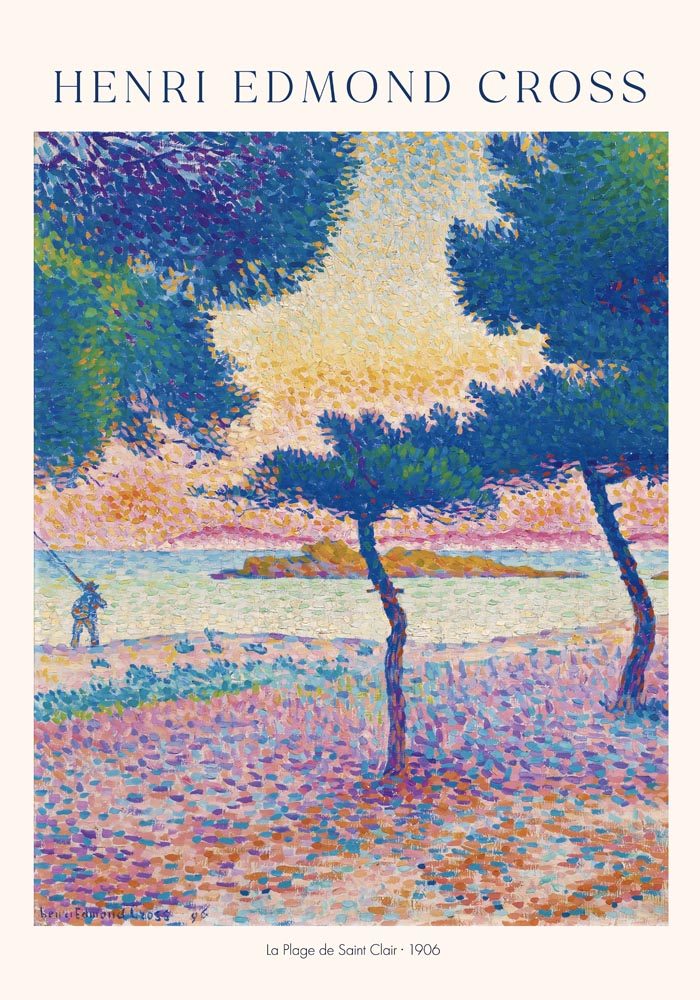 La Plage de Saint Clair by Henri Edmond Cross – Pointillist Art Print Seascape — Ansicht 3