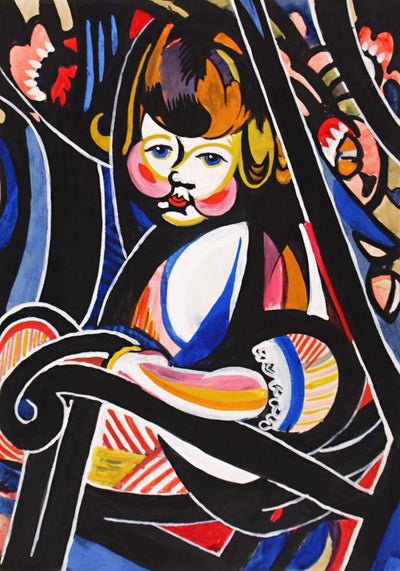 Child in Rocker von Henry Lyman – Kunstdruck