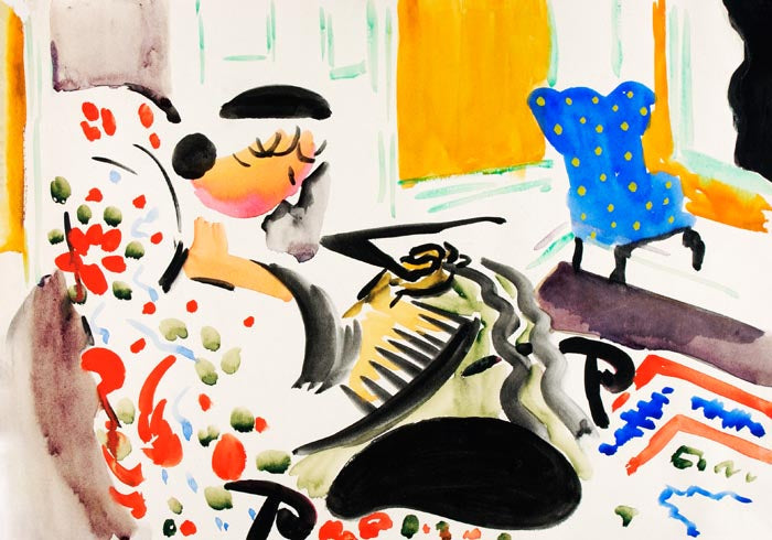 Calligraphic Interior by Henry Lyman – Kunstdruck Poster — Ansicht 3
